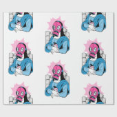 roodgelmasker mona lisa grappa cadeaupapier (Vlak)