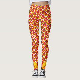 roodgeschubde goudvisstaart leggings
