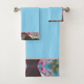 roodgestippelde bloem bad handdoek (Insitu)