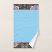 roodgestippelde bloem bad handdoek (Handdoek)