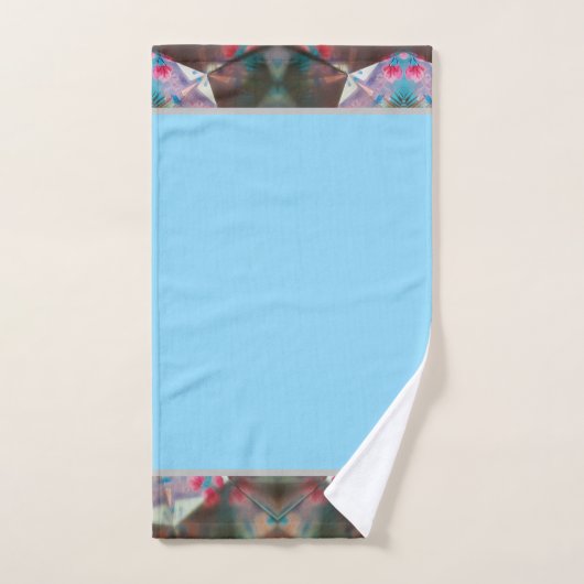 roodgestippelde bloem bad handdoek (Handdoek)