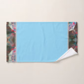 roodgestippelde bloem bad handdoek (Handdoek)