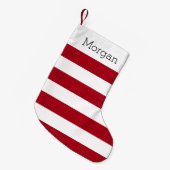 roodgestreepte kous kleine kerstsok (Voorkant (Hangend))