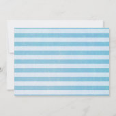 Roodgestreepte Waterverf vuurtoren bruiloft Kaart (Achterkant)