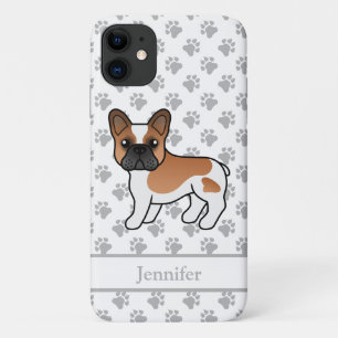 Roodgevlekte Franse Bulldog Zacht Kartonnen Hond & Case-Mate iPhone Case