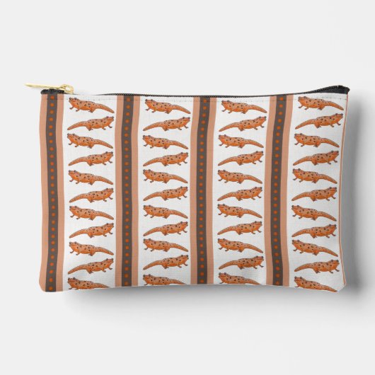 Roodgevlekte Newt Stripe Zipper Pouch Etui (Voorkant)