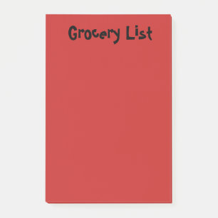 Roodgevoelige noten op de lijst van kruidenierswar post-it® notes