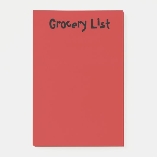 Roodgevoelige noten op de lijst van kruidenierswar post-it® notes (Voorkant)