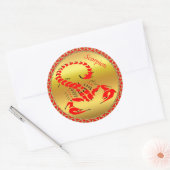 Roodgiftige schorpioen zeer venomeus insect ronde sticker (Envelop)