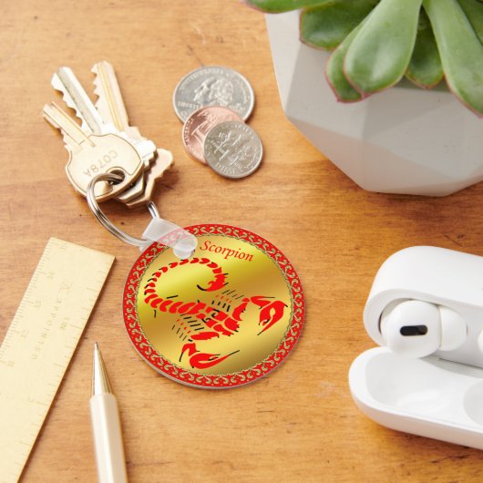 Roodgiftige schorpioen zeer venomeus insect sleutelhanger (Bureau)