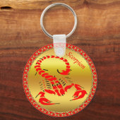 Roodgiftige schorpioen zeer venomeus insect sleutelhanger (Voorkant)