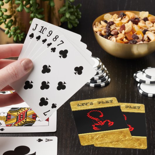 Roodgiftige schorpioen zeer venomeus insect speelkaarten (Insitu)