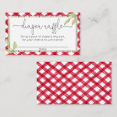 Roodgingham-houten vuilnisbak informatiekaartje (Voorkant / Achterkant)