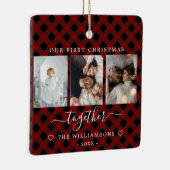 Roodgipsplaat voor eerste kerstmis keramisch ornament (Rechts)