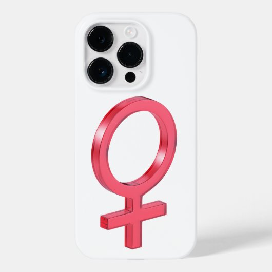 Roodglas vrouw geslachtsteken Case-Mate iPhone case (Achterkant)