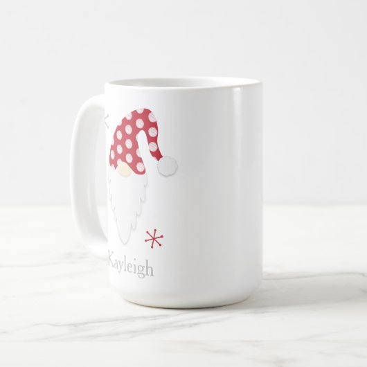 Roodgom en Snowflake Holiday Mok (Voorkant links)