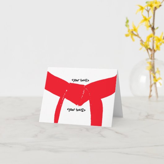 Roodgordel voor krijgskunst kaart (Gele Bloem)