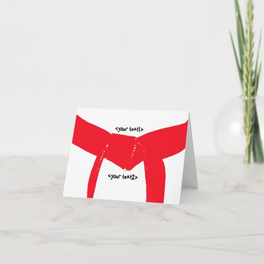 Roodgordel voor krijgskunst kaart (Voorkant)