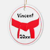 Roodgordel voor krijgskunst keramisch ornament (Links)