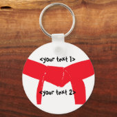 Roodgordel voor krijgskunst sleutelhanger (Voorkant)