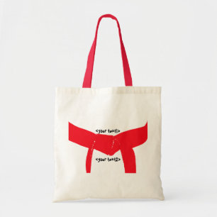 Roodgordel voor krijgskunst tote bag