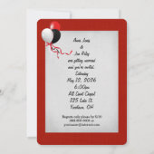 Roodgordijn licht voor huwelijk kaart (Achterkant)