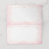 Roodgouden theepartytentkaart voor bruidsdouche plaatskaartje (Buitenkant ongevouwen)