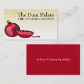 Roodgranaatappelvruchten met visitekaartje van zad (Voorkant / Achterkant)