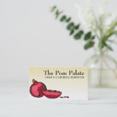 Roodgranaatappelvruchten met visitekaartje van zad (Staand voorkant)