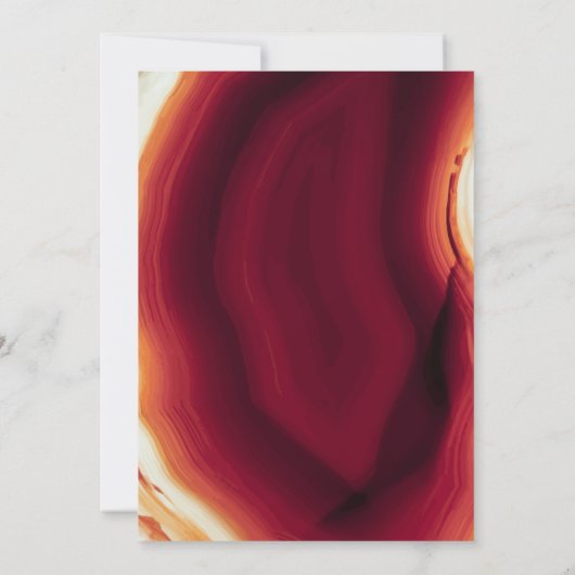 Roodgrijs slik en lijst herfst bruiloft kaart (Achterkant)