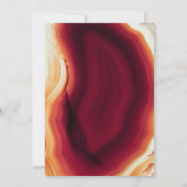 Roodgrijsvlek in valkleuren moderne bruiloft kaart (Achterkant)