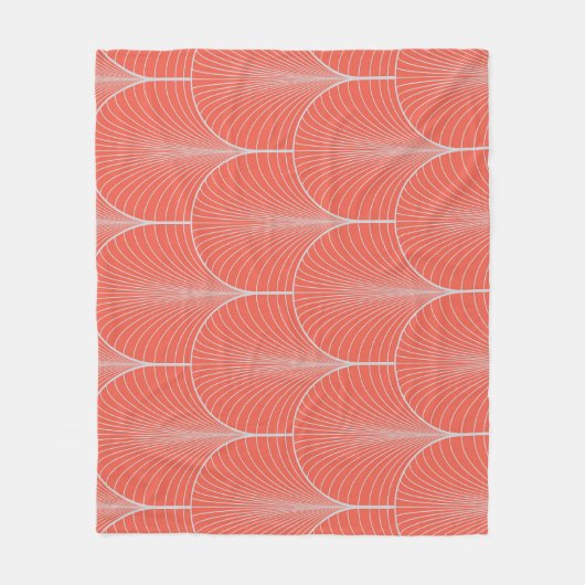 Roodgrijze art deco,  behang. fleece deken (Voorkant)