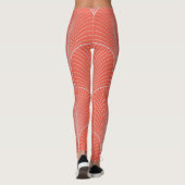 Roodgrijze art deco, behang. leggings (Achterkant)