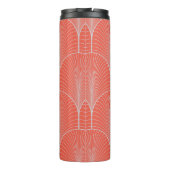 Roodgrijze art deco, behang. thermosbeker (Achterkant)