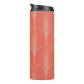 Roodgrijze art deco, behang. thermosbeker (Geroteerd rechts)