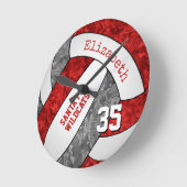 roodgrijze , sportieve volleybalzaal ronde klok (Hoek)