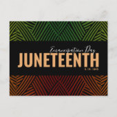Roodgroene Bevrijdingsdag 19 juni JUNETEENTH Feestdagenkaart (Voorkant)