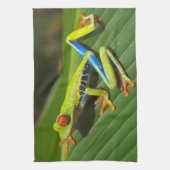 Roodgroene boomkikker theedoek (Verticaal)