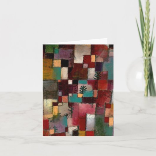 Roodgroene en violet-gele ritmes, Paul Klee Art Kaart (Voorkant)