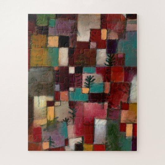 Roodgroene en violet-gele ritmes, Paul Klee Art Legpuzzel (Verticaal)