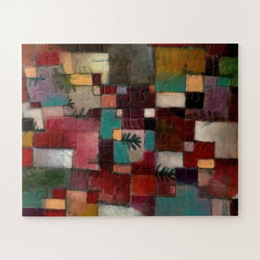 Roodgroene en violet-gele ritmes, Paul Klee Art Legpuzzel (Horizontaal)