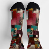 Roodgroene en violet-gele ritmes, Paul Klee Art Sokken (Top)
