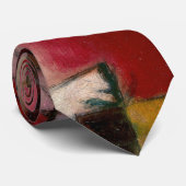 Roodgroene en violet-gele ritmes, Paul Klee Art Stropdas (Opgerold)