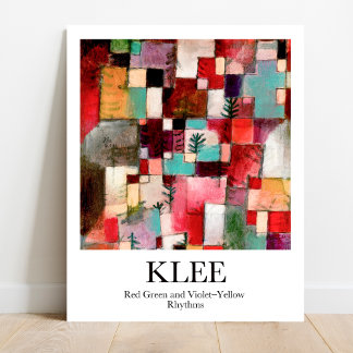 Roodgroene en Violet-gele ritmes van Paul Klee Poster