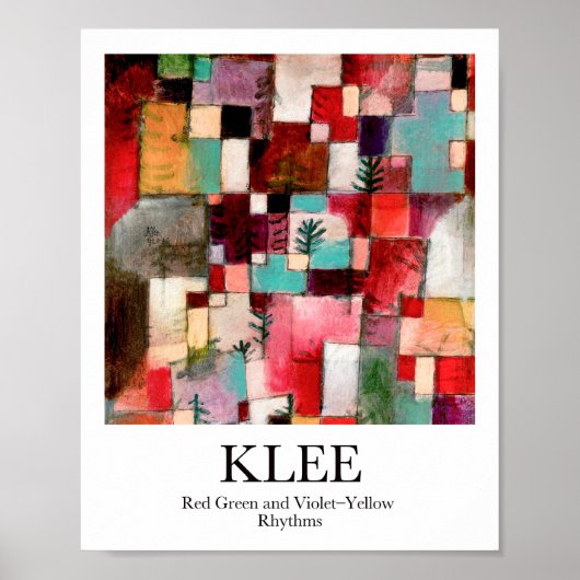 Roodgroene en Violet-gele ritmes van Paul Klee Poster (Voorkant)
