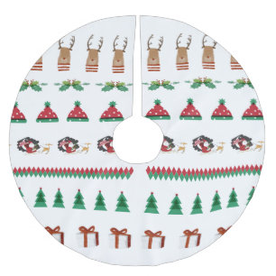 Roodgroene kerstmanrenrenrenrendiertje met boomrok kerstboom rok