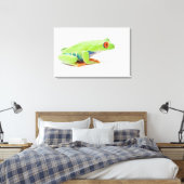Roodgroene kikker (Agalychnis Callidryas) Canvas Afdruk (Insitu (Slaapkamer))