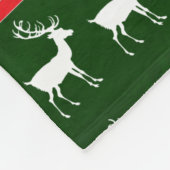 Roodgroene rendiersnowflake grote vlooiendeken fleece deken (Hoek)