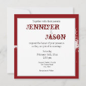 Roodgrunge Heart Valentijnse huwelijksuitnodiginge Kaart (Achterkant)