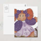 Roodhaar, opgezette pop briefkaart (Voorkant / Achterkant)